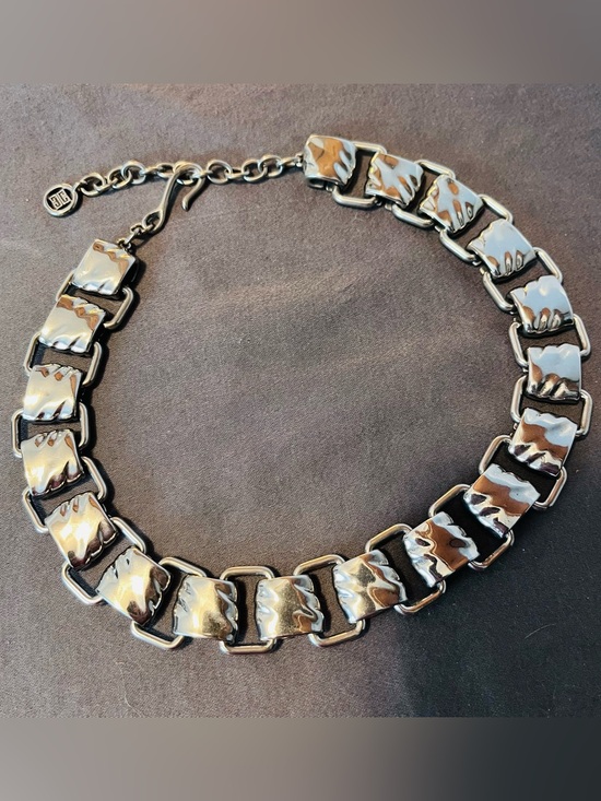 Givenchy Jewelry - Vintage Givenchy Silver Tone 18”Wide Link Iconic Necklace